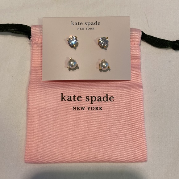 NWT Kate Spade “Rise and Shine” earrings with pink drawstring bag - Picture 13 of 13